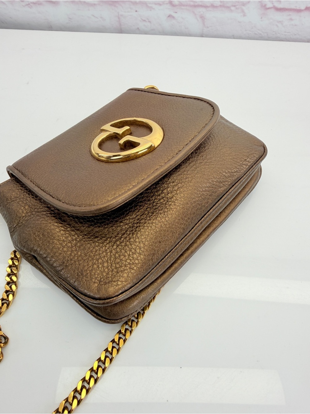 Gucci Bronze 1973 SoHo Leather Crossbody Bag - Picture 4 of 13